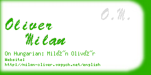 oliver milan business card